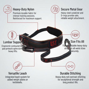 Leather Eco-Friendly Weight Lifting Weighted Pull-Up Dip <b>Belt</b> with Back Support Adjustable Men and <b>Women</b> Leather Dipping <b>Belt</b> - Product Image 4