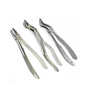 Forceps d'extraction dentaire manuels en acier inoxydable approuvés CE et pinces pour l'élimination des racines de dents pour la chirurgie buccale, réutilisables et autoclavables - Product Image 2