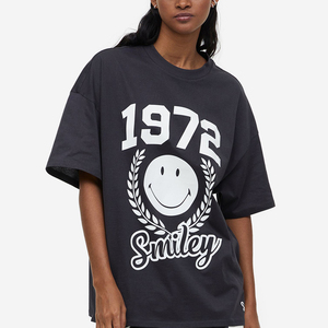 เสื้อยืดแขนสั้นคุณภาพสูง ผ้าฝ้าย 100% แบบพื้นฐานเรียบๆ  รับสกรีนโลโก้ คอกลม เสื้อยืดผู้หญิงสำหรับฤดูร้อน - Product Image 1
