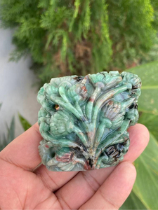 Natural Emerald Buddha <b>Statue</b> | Hand Carved Brazilian Gemstone Buddha Idol | Meditation Spiritual Decor | Wholesale Supplier - Product Image 4