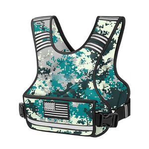 Chaleco con Peso de Tela Oxford con Diseño de Camuflaje Negro Mármol, Bolsillos Delanteros, para Entrenamiento de Resistencia y Soporte Corporal - Product Image 6