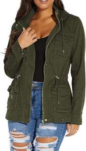 Blouson bomber à capuche pour femme, décontracté, léger, respirant, à manches longues, avec poches, logo personnalisé OEM disponible, automne - Product Image 4