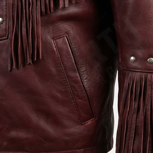 Veste de moto en cuir pour homme NAI-0511A, coupe classique, tendance été, avec fermeture éclair et rembourrage en polyester, couleur personnalisable. - Product Image 5