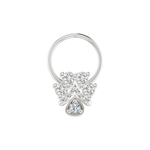 AJRETAIL Women's Classic 14K <b>Yellow</b>-Gold Layered Floral & Teardrop Design Nose Pin - Product Image 3