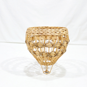 Abat-jour artisanal en jacinthe d'eau en forme de cloche, style côtier, écologique, pour lampe suspendue, décoration artisanale - Product Image 5