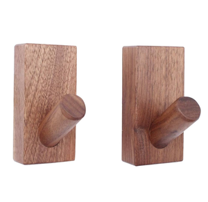 Wood <b>Hook</b> Hanger Display Rack Wood Hanging Shelf <b>Towels</b> Robes Coats <b>Hook</b> Most Selling Wood Clothes <b>Hook</b> Hanger - Product Image 4