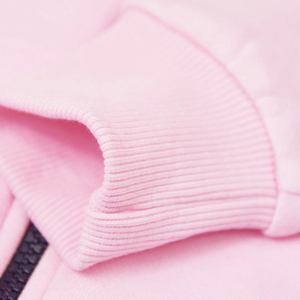 Sweat-shirt à capuche unisexe rose en polaire avec fermeture éclair et poche, respirant, coupe classique, vêtement d'hiver uni, en coton 300g - Product Image 4