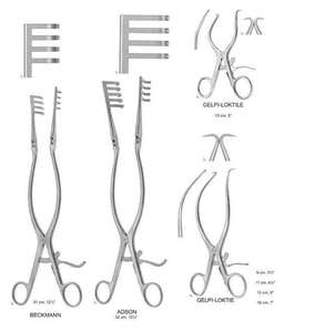 Retractor manual de acero inoxidable Adson, 6x6 puntas, 27 cm, retractores quirúrgicos afilados y blandos, instrumento autorretenible de Dentavex - Product Image 1