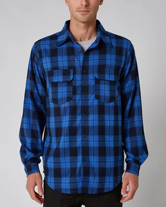 เสื้อเชิ้ตแขนยาวลายสก็อตสไตล์วินเทจสำหรับผู้ชาย พร้อมกระเป๋าเสื้อที่อก ผ้าแฟลนเนล ฤดูใบไม้ร่วง ผ้าฝ้าย 100% 240 GSM รับผลิตตามสั่งขายส่ง OEM พร้อมสกรีนโลโก้ - Product Image 5