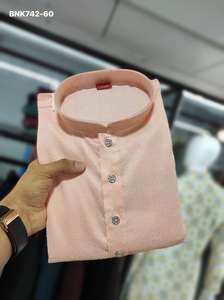 Meilleur tissu au design Evergreen, doux, en soie et coton, avec motifs, fabricant de Kurta Pajama d'Inde à prix de gros - Product Image 5