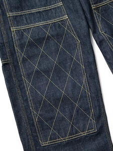 Jeans en denim pour homme de haute qualité, personnalisés, bleu délavé, brodés, respirants, coupe large, style streetwear décontracté, hip-hop, Y2K, OEM ODM, en coton - Product Image 6