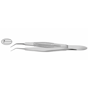 Pinzas Microquirúrgicas Anguladas Hoffer-McPherson de Acero Inoxidable, Instrumento Quirúrgico Manual de Primera Calidad - Product Image 6