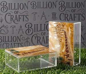 Rectangular Acrylic dessert Box With Desert Camel <b>Caravan</b> Design Printed Lid Modern <b>Storage</b> Container <b>For</b> gift display - Product Image 3