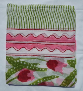 Hand Block Print Cotton <b>Sarong</b> Pareo Floral Beach Wrap for Women Boho Bikini Cover Up Lightweight Summer Scarf Vacation Swimwear - Product Image 2