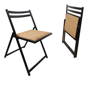 Chaise pliante avec coussin (lot de 1) – Chaise rembourrée portable et confortable |   Chaise au design compact et peu encombrant pour la maison | - Product Image 6