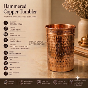 Vaso Clásico de Cobre para Beber. (Cobre puro certificado) - Product Image 2
