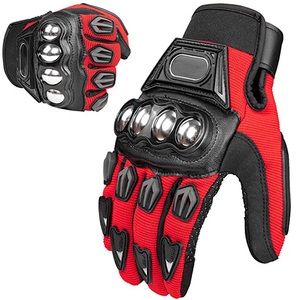 Gants de moto chauds pour l'hiver, gants de vélo respirants en cuir, gants de moto perforés - Product Image 5