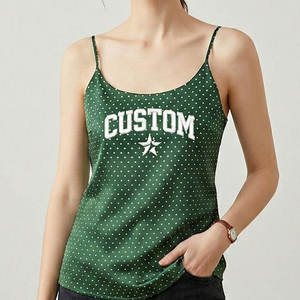 เสื้อครอปท็อปสไตล์พอลก้าดอท วินเทจ ผ้าเจอร์ซีย์โพลีเอสเตอร์ ระบายอากาศได้ดี เป็นมิตรกับสิ่งแวดล้อม เหมาะสำหรับออกกำลังกายและสวมใส่ทั่วไป - Product Image 1