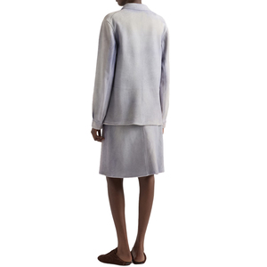 Luxury Women's Sky Blue <b>Suede</b> Caban <b>Jacket</b> Lambskin <b>Suede</b> leather top Outerwear OEM Custom Private Label Manufacturer - Product Image 3