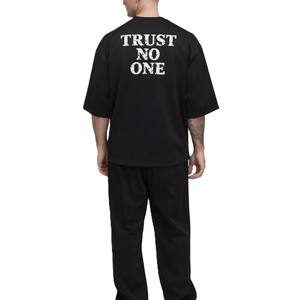 Camiseta Oversize 100% Algodón para Hombre con Estampado de Logotipo Personalizado Frontal, Manga Larga, Hombro Caído, Estilo Casual, Liso, Suministro al por Mayor - Product Image 2