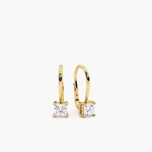 Pendientes de Aro con Diamantes Sintéticos de Corte Brillante Colmar de Oro Sólido de 14 Quilates para Mujer, Certificados por IGI, Chapados en Rodio, Lujosos y Elegantes - Product Image 3