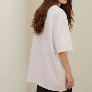 T-shirts décontractés pour femmes, grandes tailles, surdimensionnés, 100% coton, séchage rapide, respirants, look professionnel, options personnalisées, vêtements pour adultes - Product Image 5