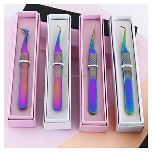 ที่หนีบขนตาปลอมอย่างดีเยี่ยมมากแหนบขนตาพร้อมนาโนไฟเบอร์ทิปการต่อขนตาประเภท L 75องศา - Product Image 1