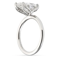 Bague de fiançailles VIBHINI avec diamant taille poire, sertissage clos, or jaune 14 carats plaqué or, style luxueux, bijoux fins pour femmes