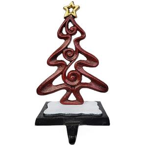 Soporte para Calcetines Navideños con Diseño Único de Árbol de Navidad Doble Plateado, para Decoración de Chimenea, Accesorio Moderno para Decoración Festiva del Hogar - Product Image 2