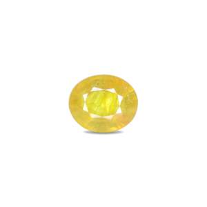 Premium 6.75 Carat Yellow Sapphire Loose Gemstone-Oval Cut 10x12mm for Fine Jewelry - Product Image 1