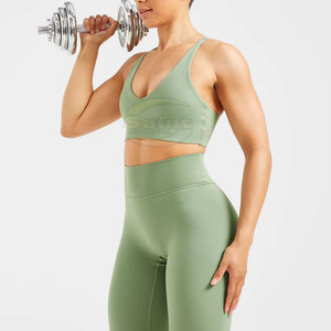 Ensemble de yoga pour femmes le plus vendu, ensemble de yoga pour femmes de bonne qualité, service OEM en gros, leggings et soutien-gorge de sport professionnels - Product Image 4