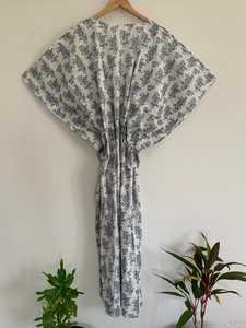 Pretty Comfortable For Cozy Nights Bulk Cotton <b>Kaftan</b> for Daily Use Best for Summer Cotton Hand Block Printed Long <b>Kaftan</b> Dress - Product Image 2