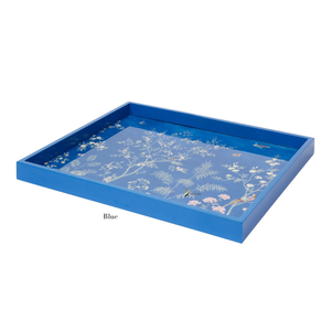 Plateau en laque vietnamienne moderne fait main, élégant, avec peinture florale artisanale, pour service à café, présentoir à bijoux, multifonction, idéal pour les fêtes - Product Image 2