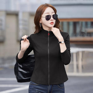 Blusa Deportiva Casual de Manga Larga para Mujer, Corte Regular, Cuello Alto con Cierre, Color Sólido, Modelo M4-441, Nueva Colección Primavera - Product Image 4