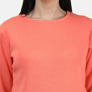 Sudadera de cuello redondo de marca privada para mujer, proveedor directo de fábrica, sudadera de algodón para mujer en venta - Product Image 5