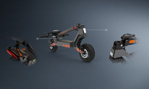 Trottinette électrique tout-terrain G2 48V 15Ah avec pneus de 10 pouces, suspension à ressorts, écran tactile, pliable, moteur 200W, autonomie de 55 km, idéale pour les trajets quotidiens - Product Image 5