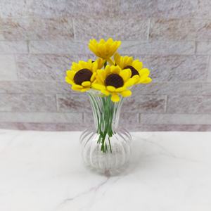 Miniature 1:12 Scale Clear Glass Vase <b>Ornament</b> for Decoration - Product Image 5