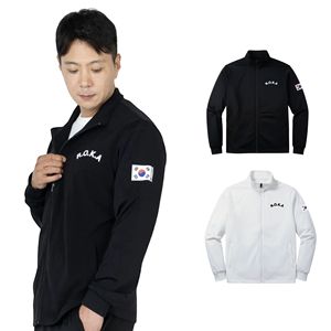 Unisex 100% Polyester Blouson <b>Racer</b> <b>Jacket</b> Stand Collar Zip-Up Embroidered Logo Patch Design Casual Windproof Breathable - Product Image 1