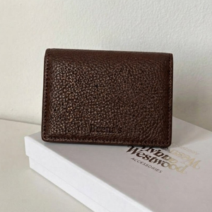 กระเป๋าใส่บัตรหนังสีน้ำตาลแบบบาง พับได้ ใส่เงินสดได้ ใช้ได้ทุกวัน - Product Image 1