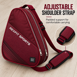 Sac de raquette de padel personnalisé Club Travel avec panneau frontal texturé, bandoulière réglable et deux compartiments zippés OEM - Product Image 3