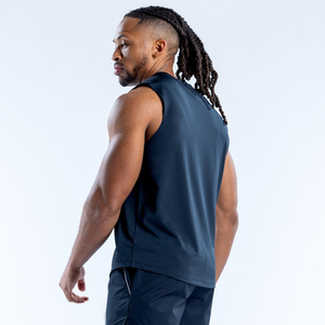Custom <b>Men's</b> Breathable Quick Dry Tank <b>Top</b> Knitted <b>Mesh</b> Design for Running All Printing Casual Dye Sublimation <b>Men's</b> Tank <b>Tops</b> - Product Image 1
