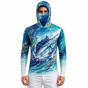 Maillot de pêche respirant à capuche, léger, pour la pêche en plein air, vêtements de sport pour pêcheurs, design personnalisé - Product Image 1