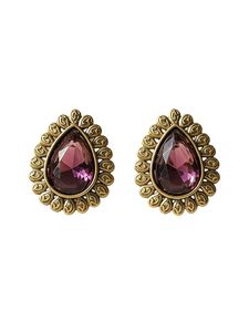 Boucles d'oreilles clous en cuivre avec pierre précieuse rubis naturelle rouge, hypoallergéniques, légères, pour usage quotidien, écologiques, design classique, unisexe - Product Image 2