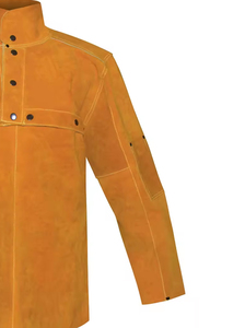 Chaqueta de Seguridad Ignífuga y Resistente a las Llamas para Soldador, Ropa de Trabajo de Cuero Vacuno Dividido FR, Precio al por Mayor, Chaquetas de Soldadura - Product Image 6