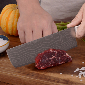 Couteau à légumes japonais Nakiri, manche en bois massif, lame droite, couteau de cuisine - Product Image 3