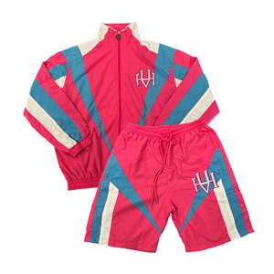 Custom Logo Reflective Windbreaker Set Unisex Hooded Waterproof Tracksuit Men 2 Piece Jacket and Shorts Streetwear <b>Jogging</b> <b>Suit</b> - Product Image 2