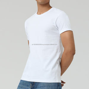Camisetas de alta calidad para hombre, cuello redondo, lisas, personalizadas con impresión, camisetas básicas de alta calidad para hombre, ropa de gimnasio para hombre. - Product Image 5