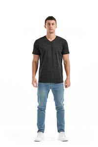 Camiseta Casual de Algodón Premium con Cuello en V para Hombre, Suave al Tacto, Manga Corta, Transpirable, para Uso Diario - Product Image 2
