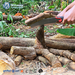 Hache NATA de 180 mm, lame à double tranchant tranchante, avec poignée antidérapante en TPR, construction pleine soie pour un fendage sécurisé des bûches moyennes - Product Image 4