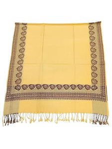 Chal de Pashmina Acrílico con Estampado Floral Amarillo para Mujer, Bufanda de Invierno, Moda Musulmana, Envoltura Cálida y Agradable para la Piel - Product Image 6